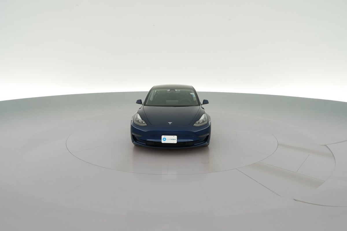 2023 Tesla Model 3 Rear-Wheel Drive in Deep Blue Metallic — 360° view 1