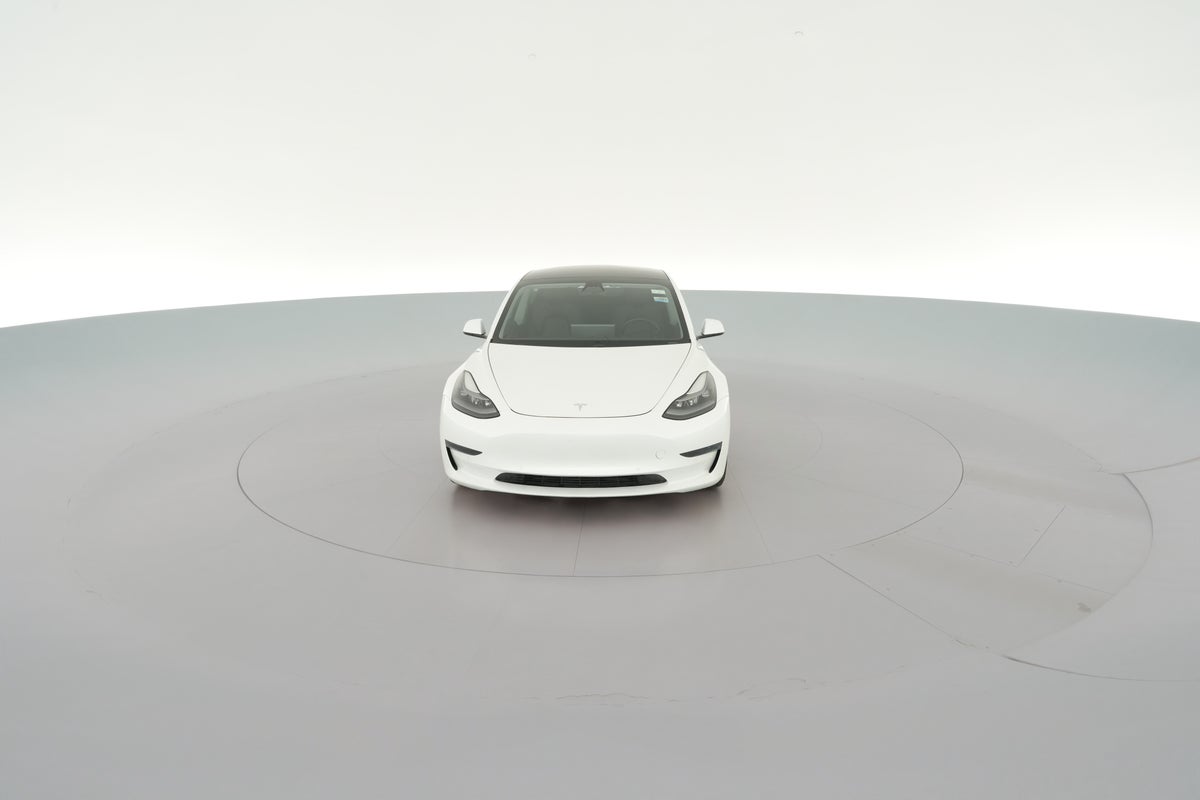 2021 Tesla Model 3 Standard Range Plus in Pearl White — 360° view 1