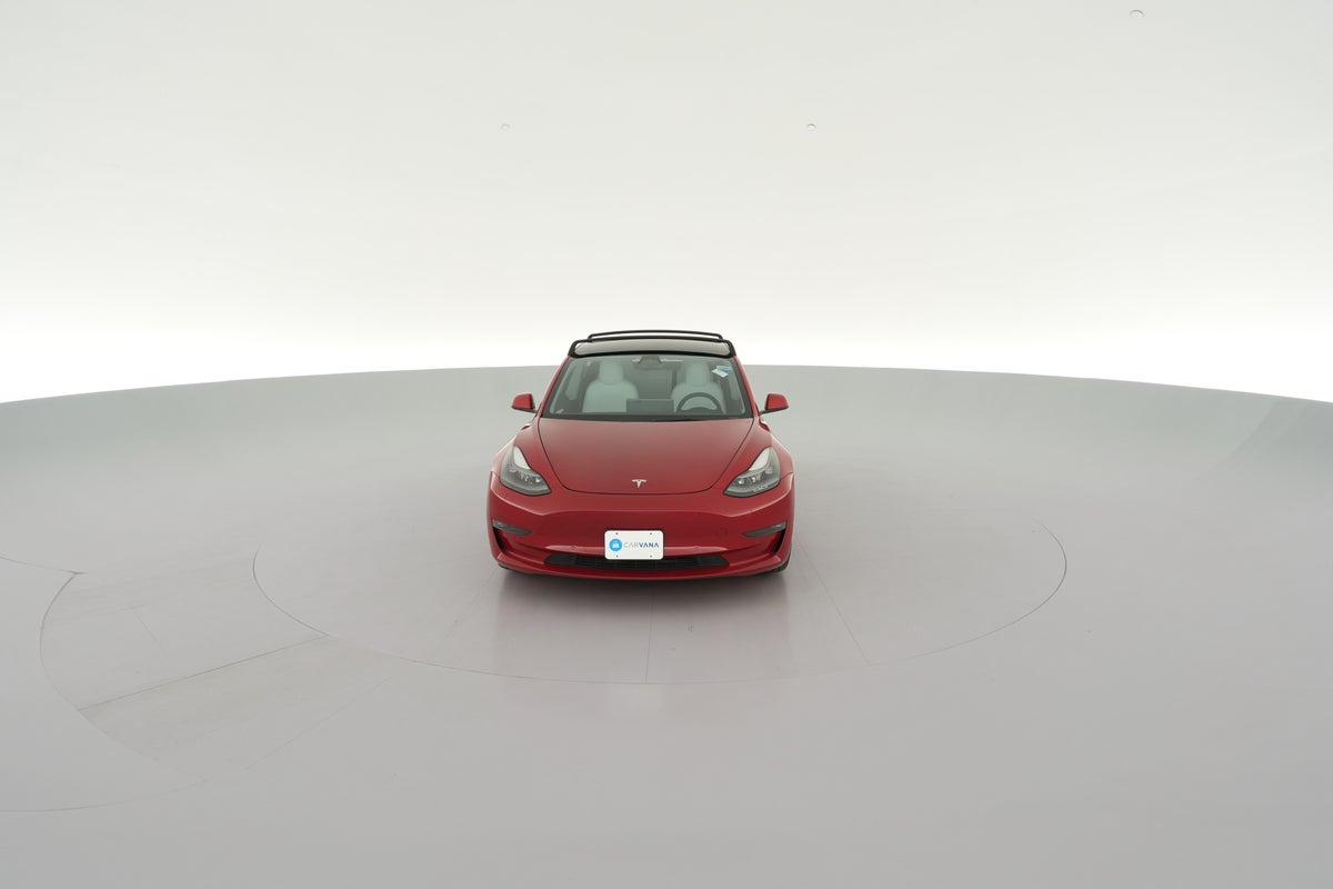 2022 Tesla Model 3 Long Range All-Wheel Drive in Red Multi-coat — 360° view 1