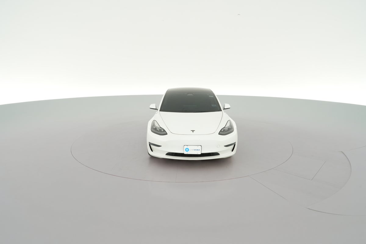 2022 Tesla Model 3 Long Range All-Wheel Drive in Pearl White — 360° view 1