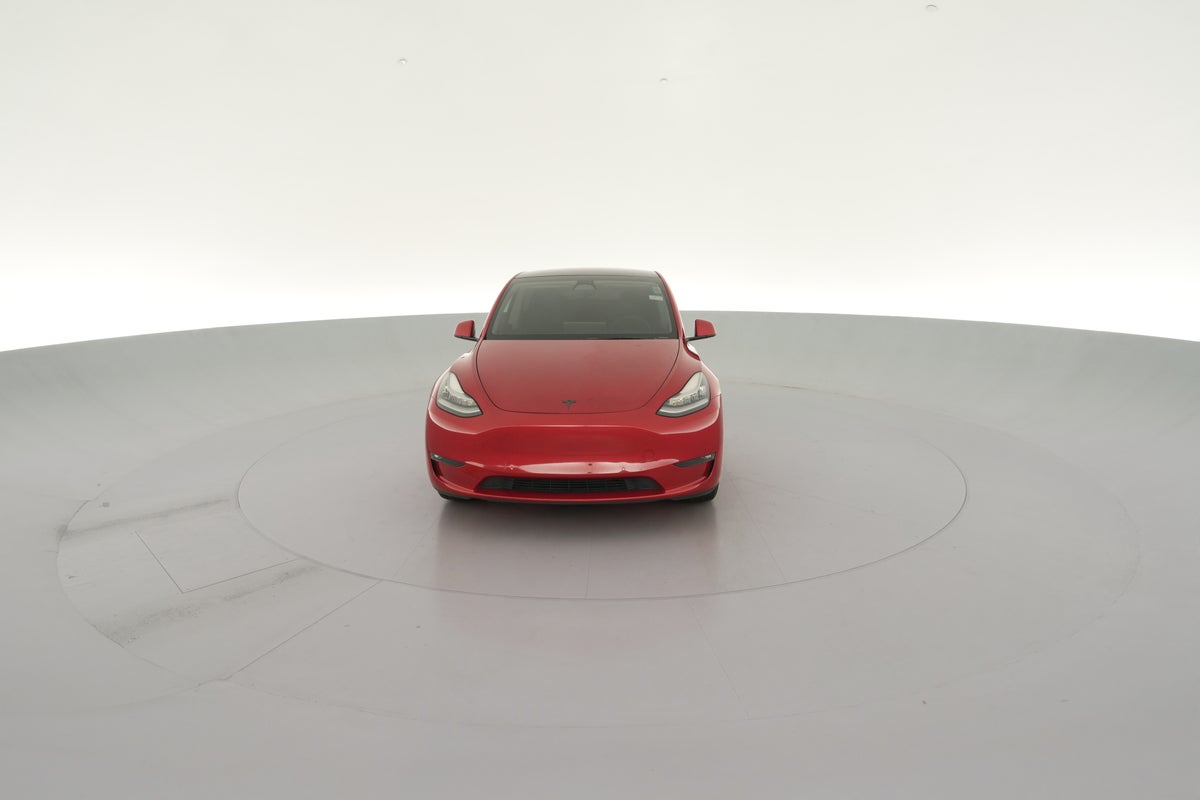 2021 Tesla Model Y Standard Range in Red Multi-coat — 360° view 1