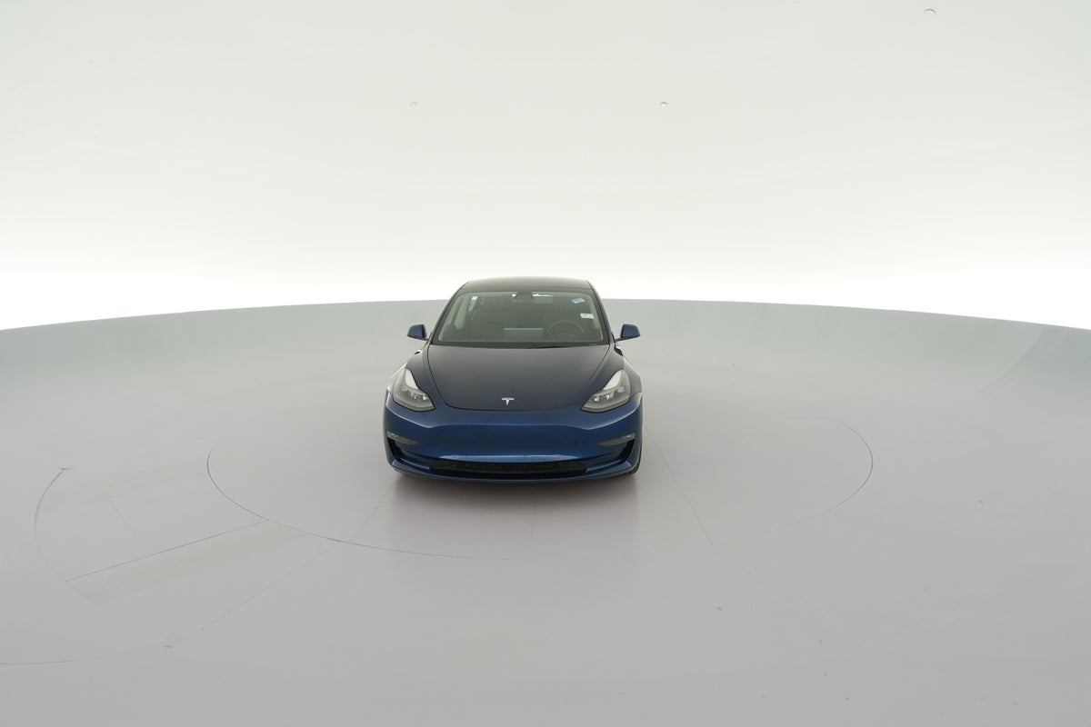 2022 Tesla Model 3 Long Range All-Wheel Drive in Deep Blue Metallic — 360° view 1