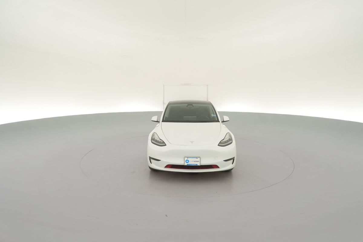 2023 Tesla Model Y Long Range All-Wheel Drive in Pearl White — 360° view 1
