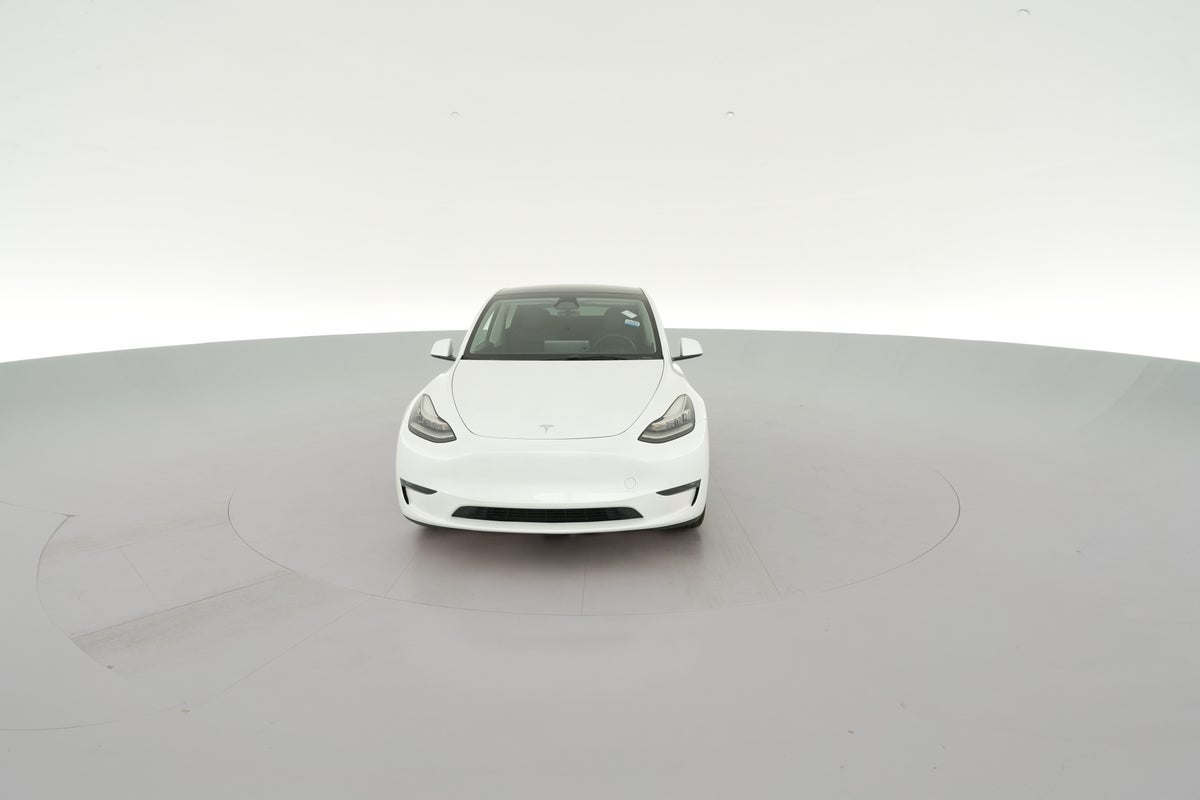 2023 Tesla Model Y Long Range All-Wheel Drive in Pearl White — 360° view 1