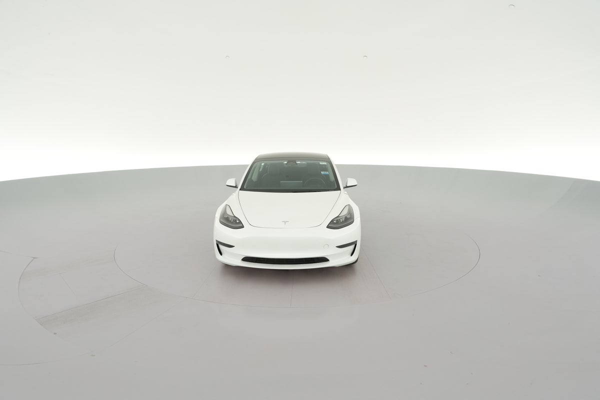 2023 Tesla Model 3 Rear-Wheel Drive in Pearl White — 360° view 1