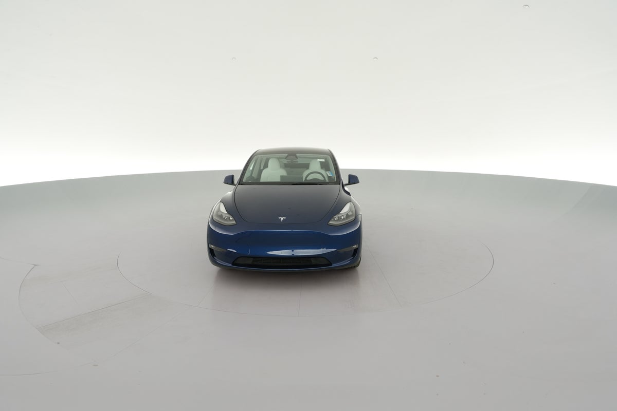2023 Tesla Model Y Performance All-Wheel Drive in Deep Blue Metallic — 360° view 1