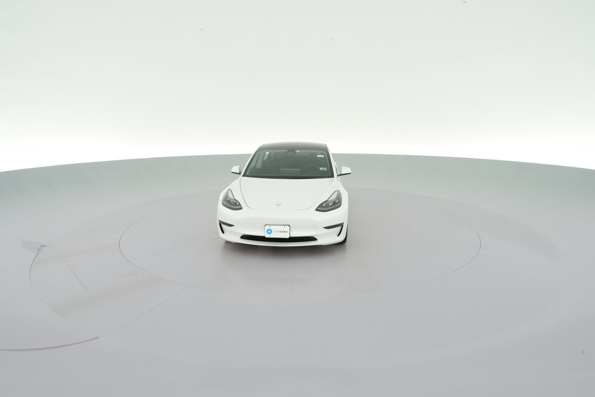 2023 Tesla Model 3 Rear-Wheel Drive in Pearl White — 360° view 1