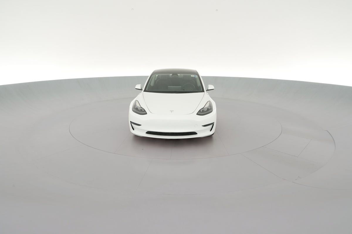 2023 Tesla Model 3 Rear-Wheel Drive in Pearl White — 360° view 1