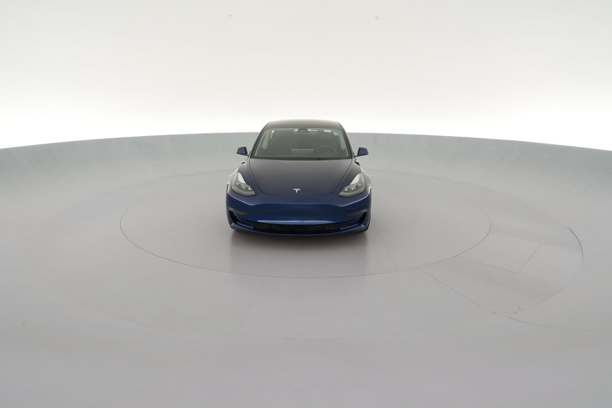 2023 Tesla Model 3 Performance in Deep Blue Metallic — 360° view 1