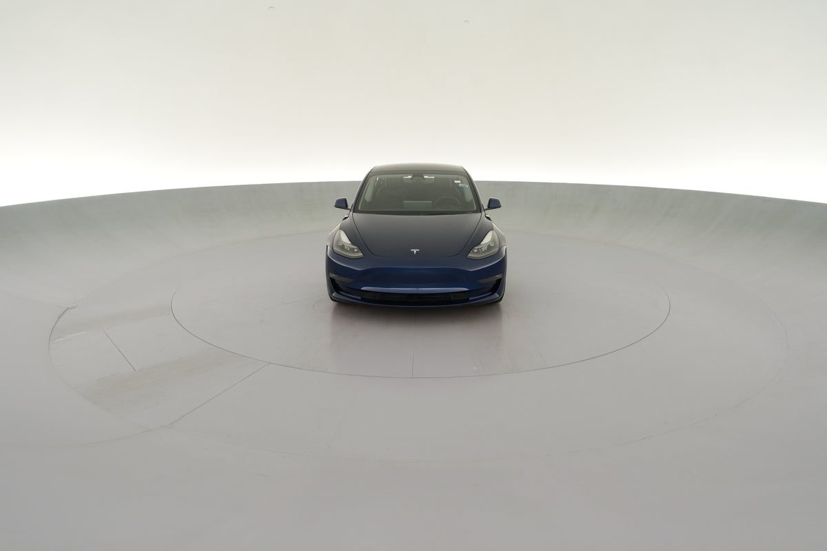 2023 Tesla Model 3 Performance in Deep Blue Metallic — 360° view 1