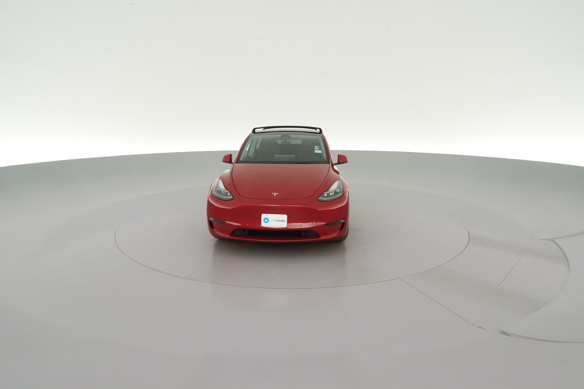 2022 Tesla Model Y Performance All-Wheel Drive in Red Multi-coat — 360° view 1