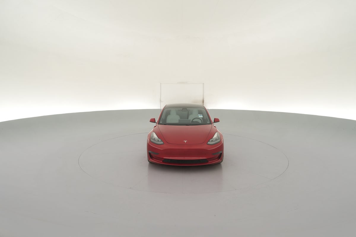 2021 Tesla Model 3 Performance in Red Multi-coat — 360° view 1