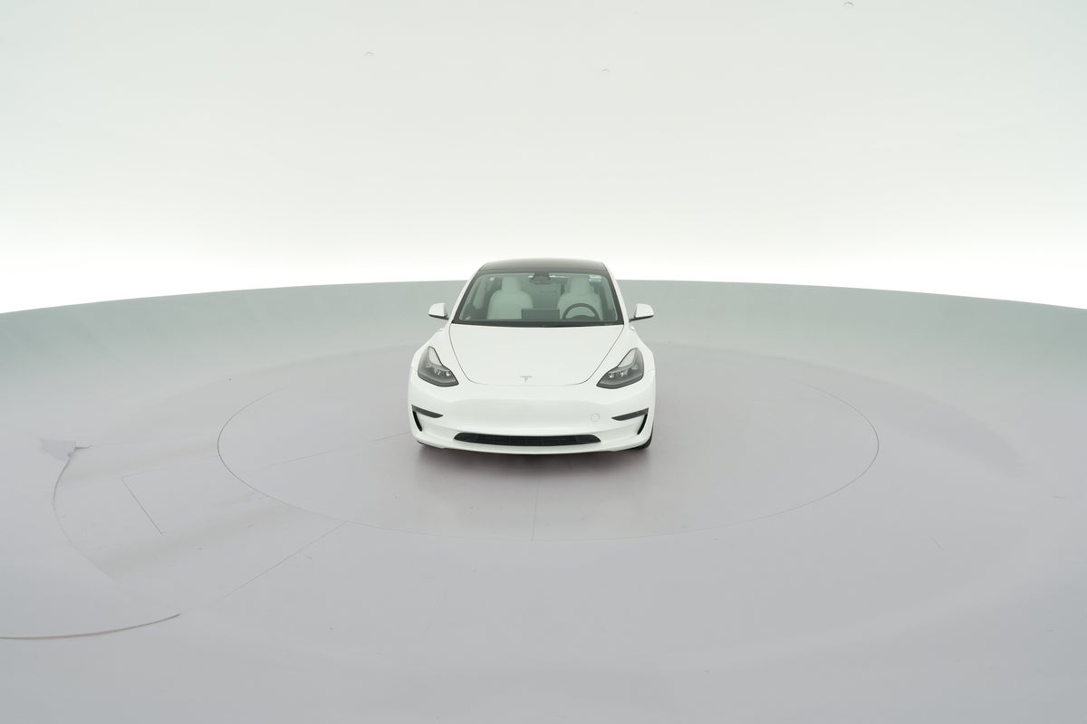 2023 Tesla Model 3 Rear-Wheel Drive in Pearl White — 360° view 1