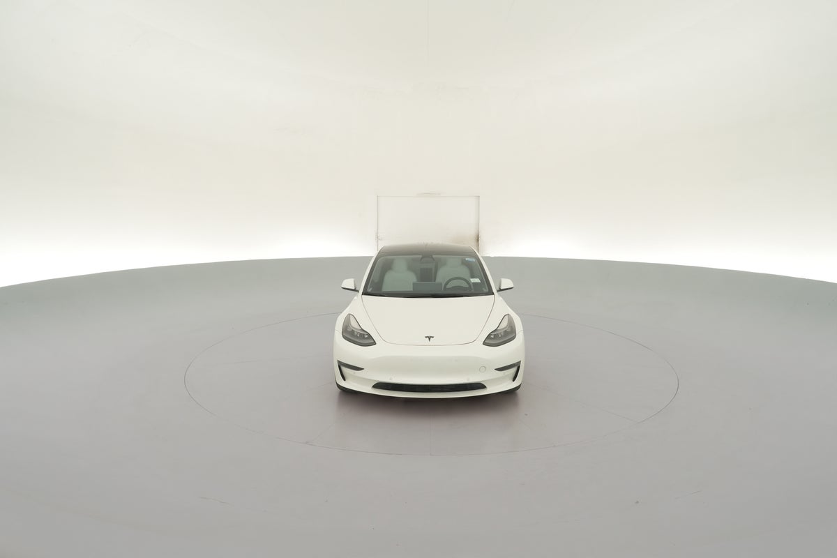 2022 Tesla Model 3 Long Range All-Wheel Drive in Pearl White — 360° view 1