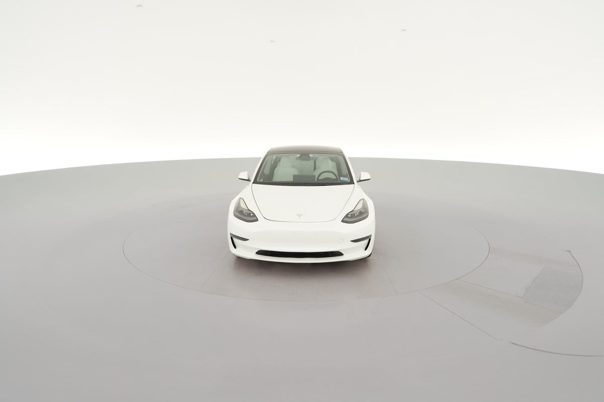 2021 Tesla Model 3 Standard Range Plus in Pearl White — 360° view 1