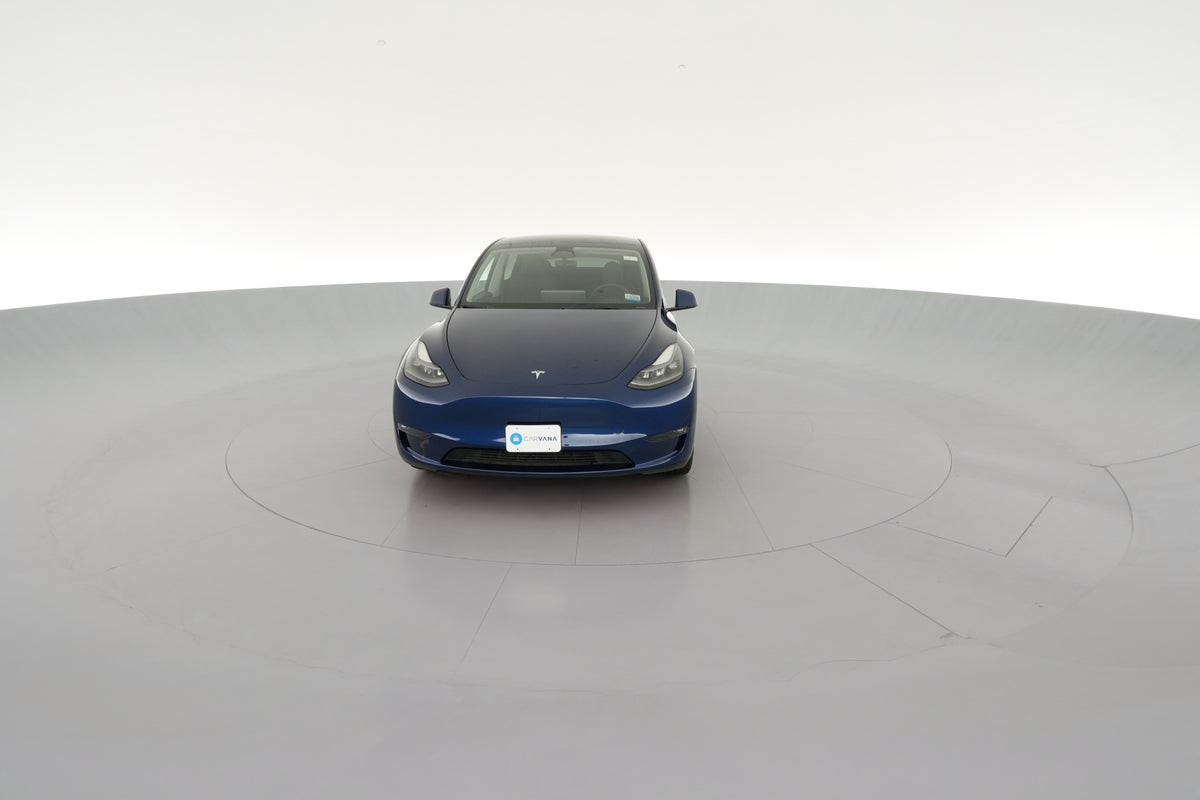 2023 Tesla Model Y Long Range All-Wheel Drive in Deep Blue Metallic — 360° view 1