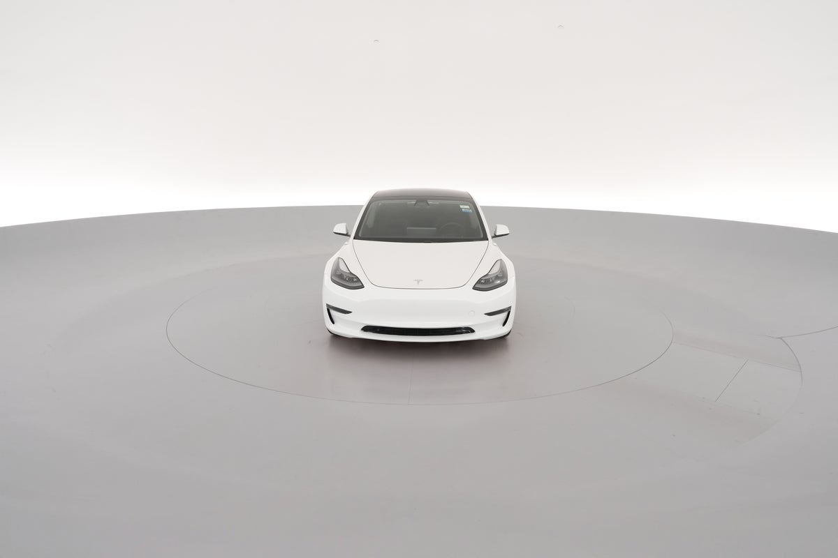 2021 Tesla Model 3 Long Range All-Wheel Drive in Pearl White — 360° view 1