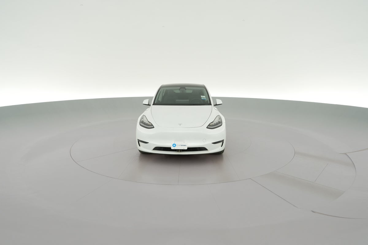 2023 Tesla Model Y Long Range All-Wheel Drive in Pearl White — 360° view 1