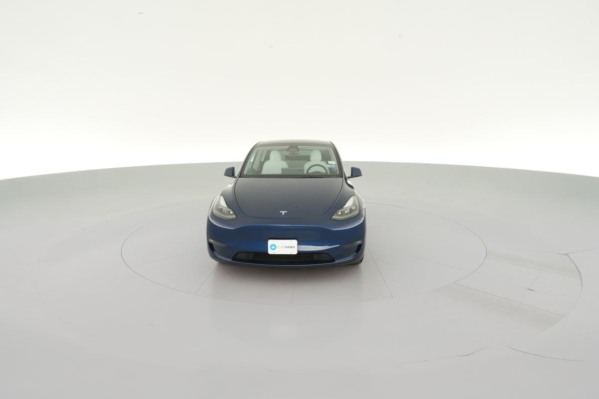 2023 Tesla Model Y Long Range All-Wheel Drive in Deep Blue Metallic — 360° view 1