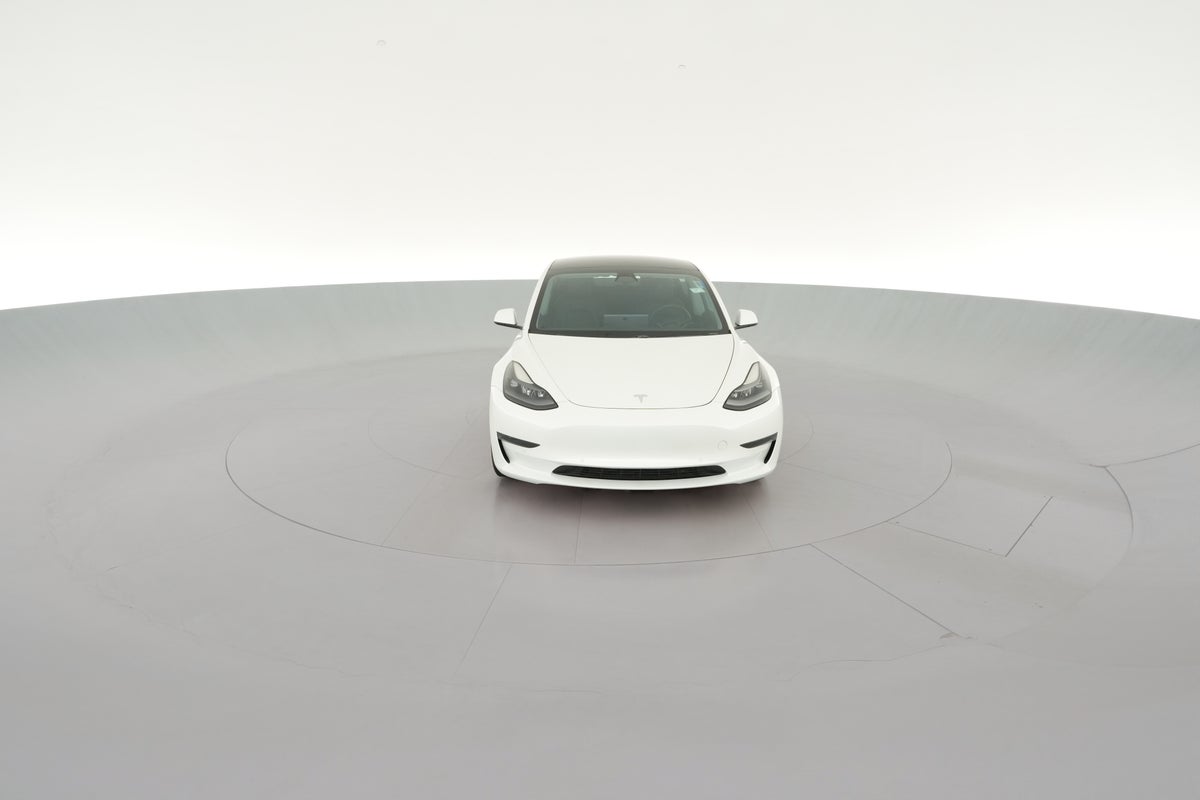 2021 Tesla Model 3 Standard Range Plus in Pearl White — 360° view 1