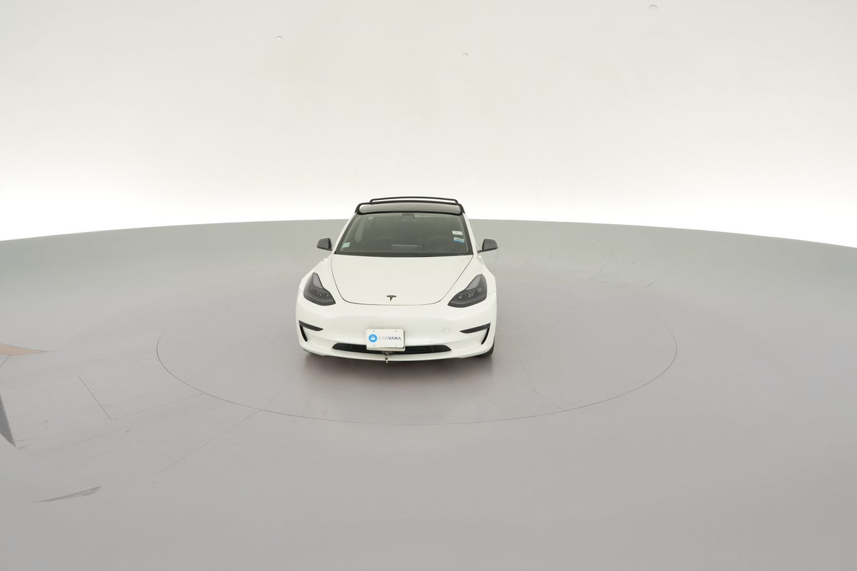 2022 Tesla Model 3 Long Range All-Wheel Drive in Pearl White — 360° view 1