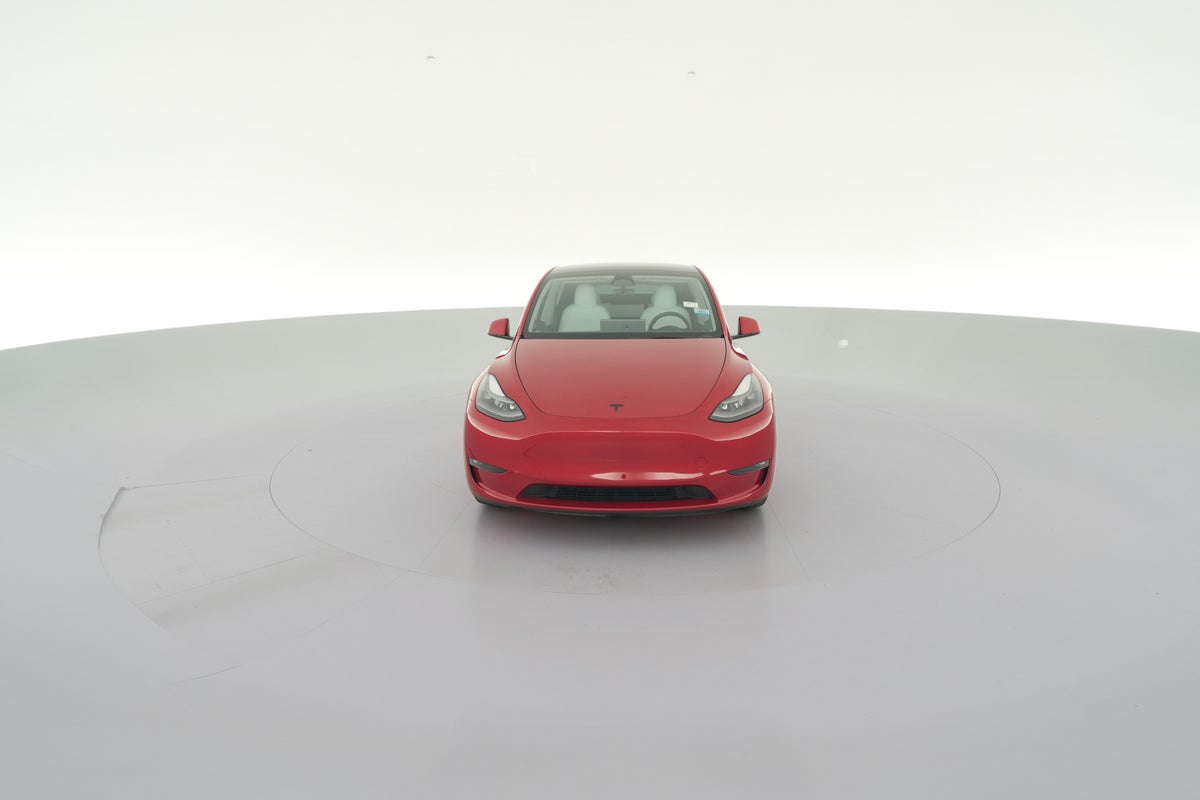 2023 Tesla Model Y Long Range All-Wheel Drive in Red Multi-coat — 360° view 1