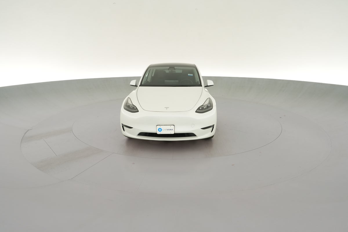 2023 Tesla Model Y Long Range All-Wheel Drive in Pearl White — 360° view 1