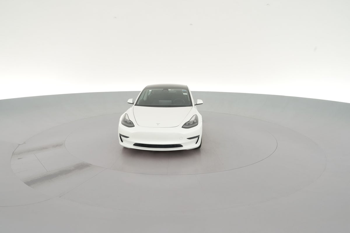 2021 Tesla Model 3 Standard Range Plus in Pearl White — 360° view 1
