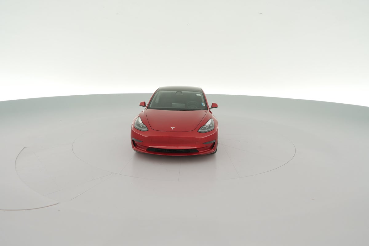 2023 Tesla Model 3 Performance in Red Multi-coat — 360° view 1