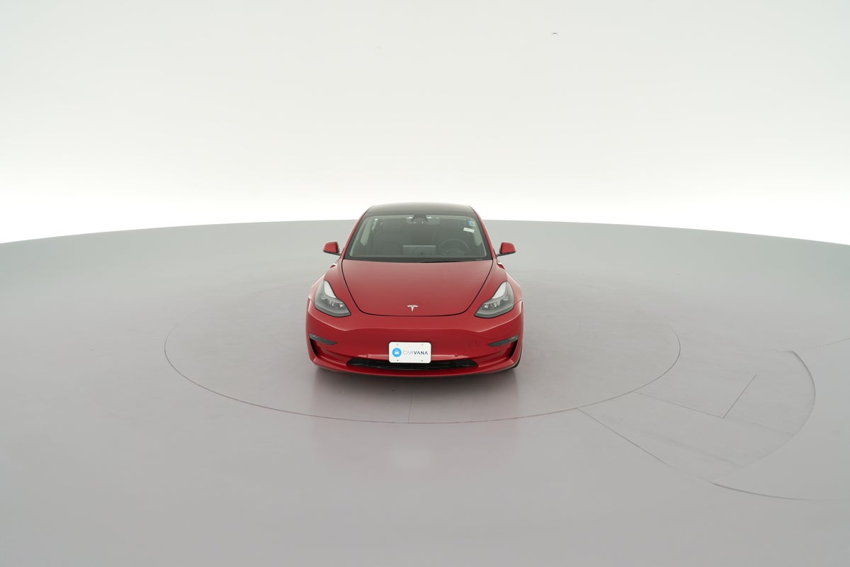 2022 Tesla Model 3 Long Range All-Wheel Drive in Red Multi-coat — 360° view 1