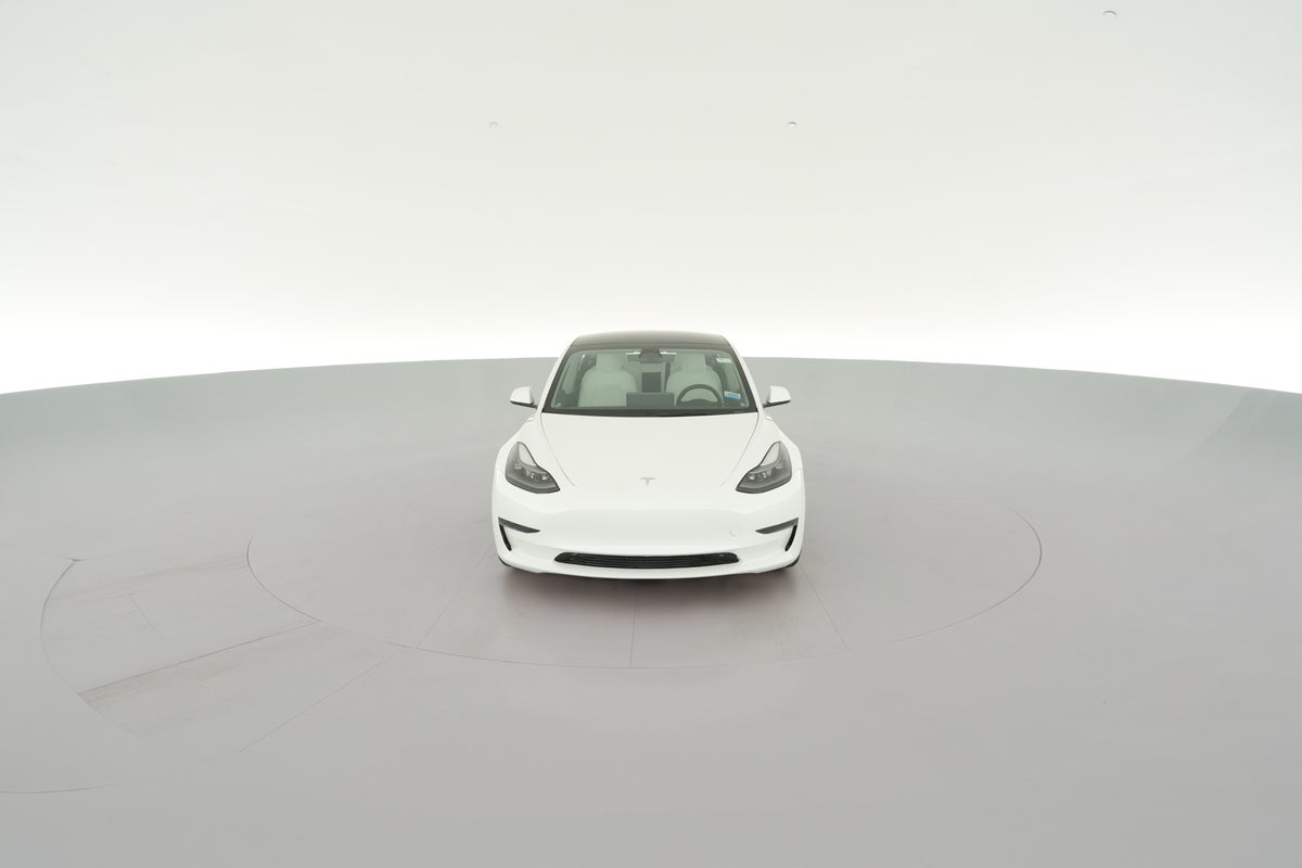 2023 Tesla Model 3 Rear-Wheel Drive in Pearl White — 360° view 1