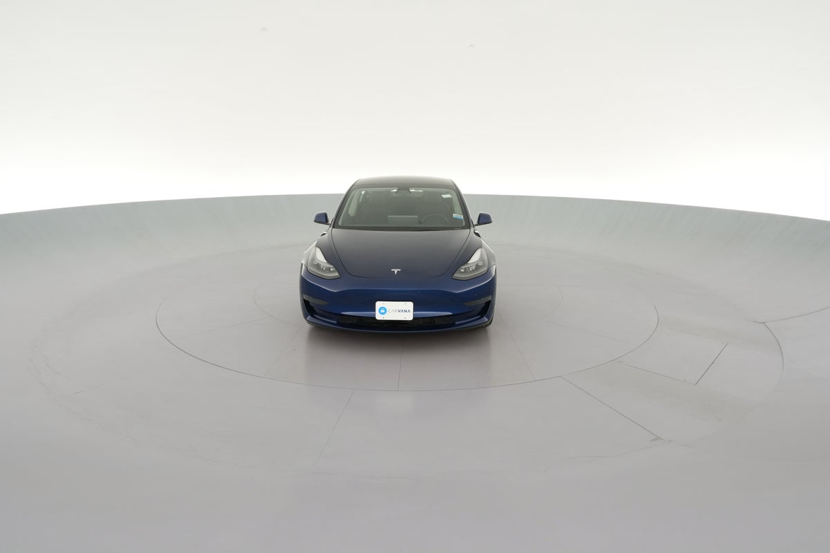 2023 Tesla Model 3 Rear-Wheel Drive in Deep Blue Metallic — 360° view 1