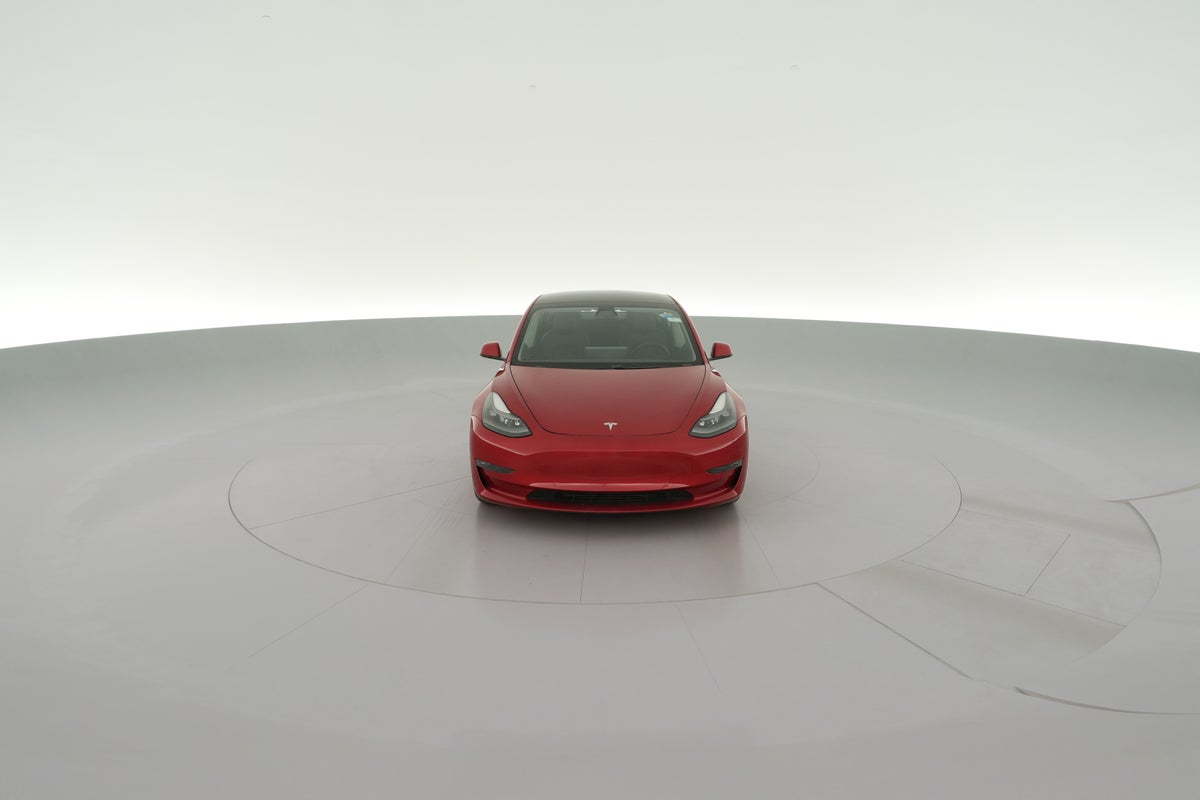 2021 Tesla Model 3 Long Range All-Wheel Drive in Red Multi-coat — 360° view 1