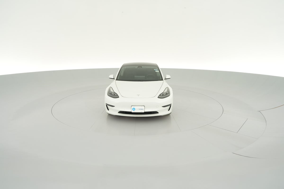 2021 Tesla Model 3 Standard Range Plus in Pearl White — 360° view 1