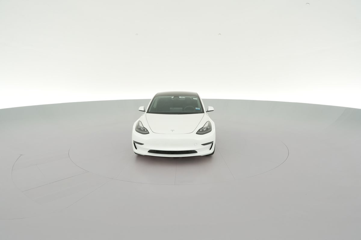 2023 Tesla Model 3 Rear-Wheel Drive in Pearl White — 360° view 1