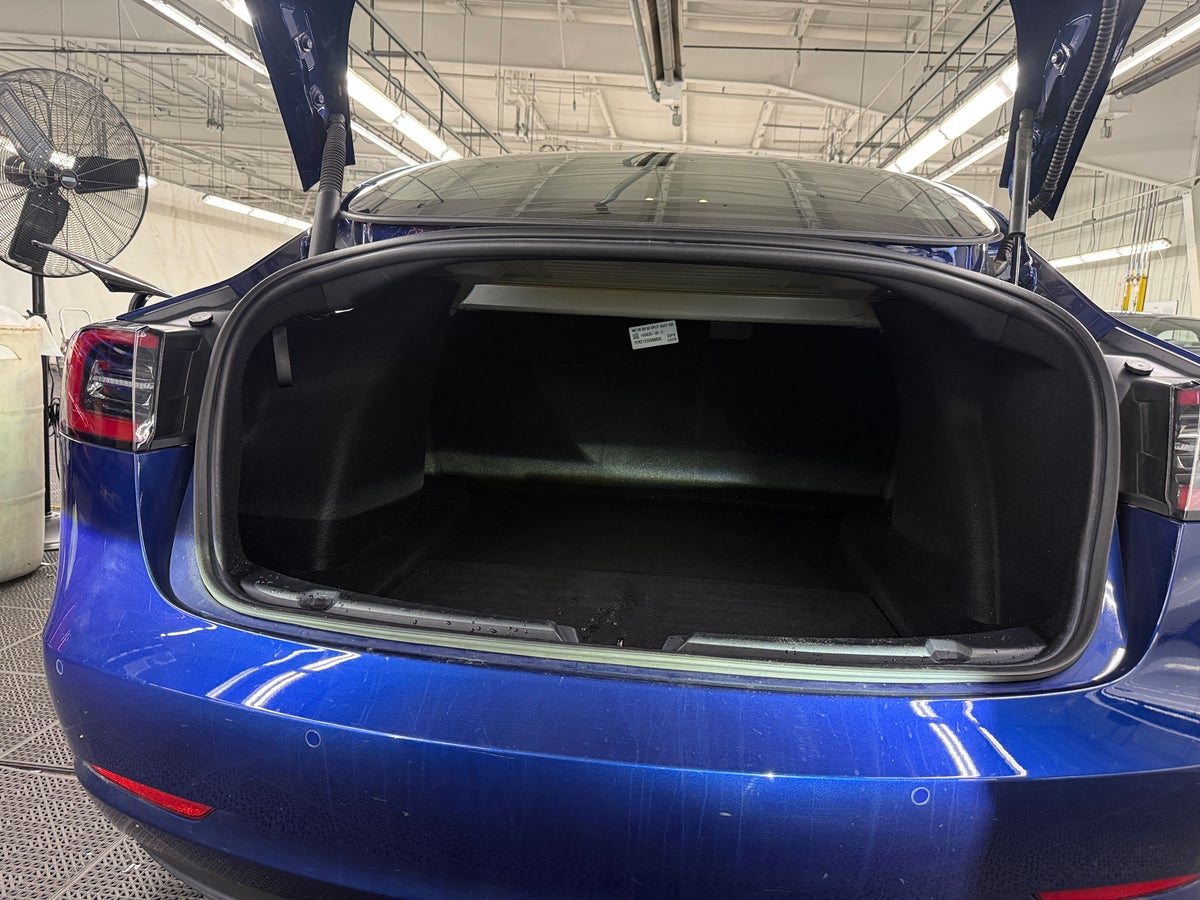 2021 Tesla Model 3 Standard Range Plus in Deep Blue Metallic — photo 2